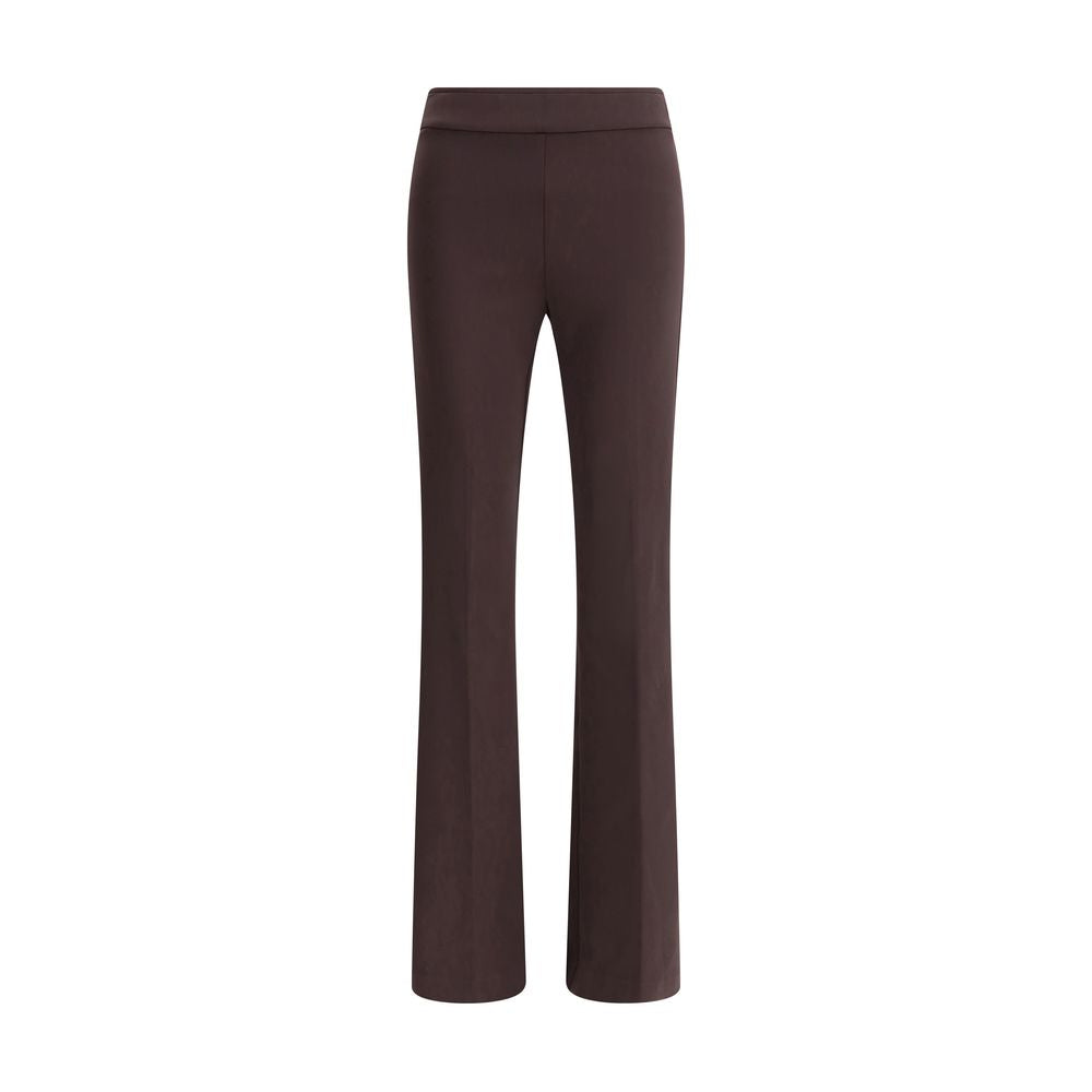 Avenue Montaigne Brown Elastane Flared Pants - Luxe Nova