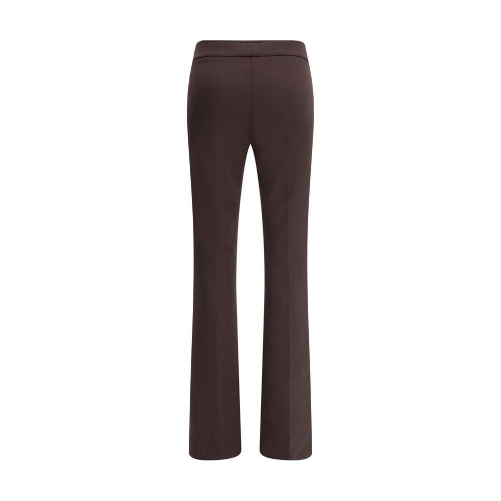 Avenue Montaigne Brown Elastane Flared Pants - Luxe Nova