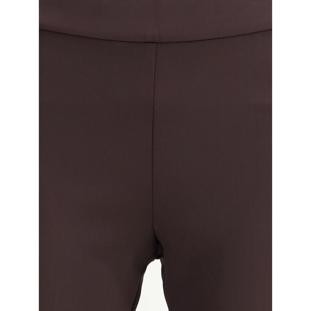 Avenue Montaigne Brown Elastane Flared Pants - Luxe Nova