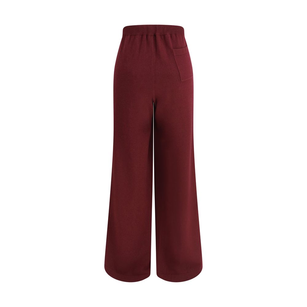 Brunello Cucinelli Bordeaux Wool Casual Pants - Luxe Nova