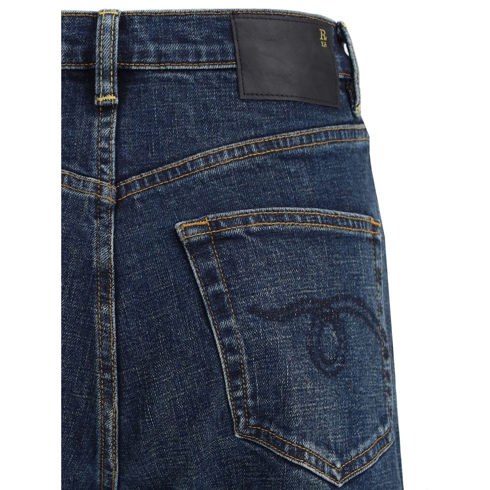 R13 Blue Cotton Straight-Leg Jeans - Luxe Nova