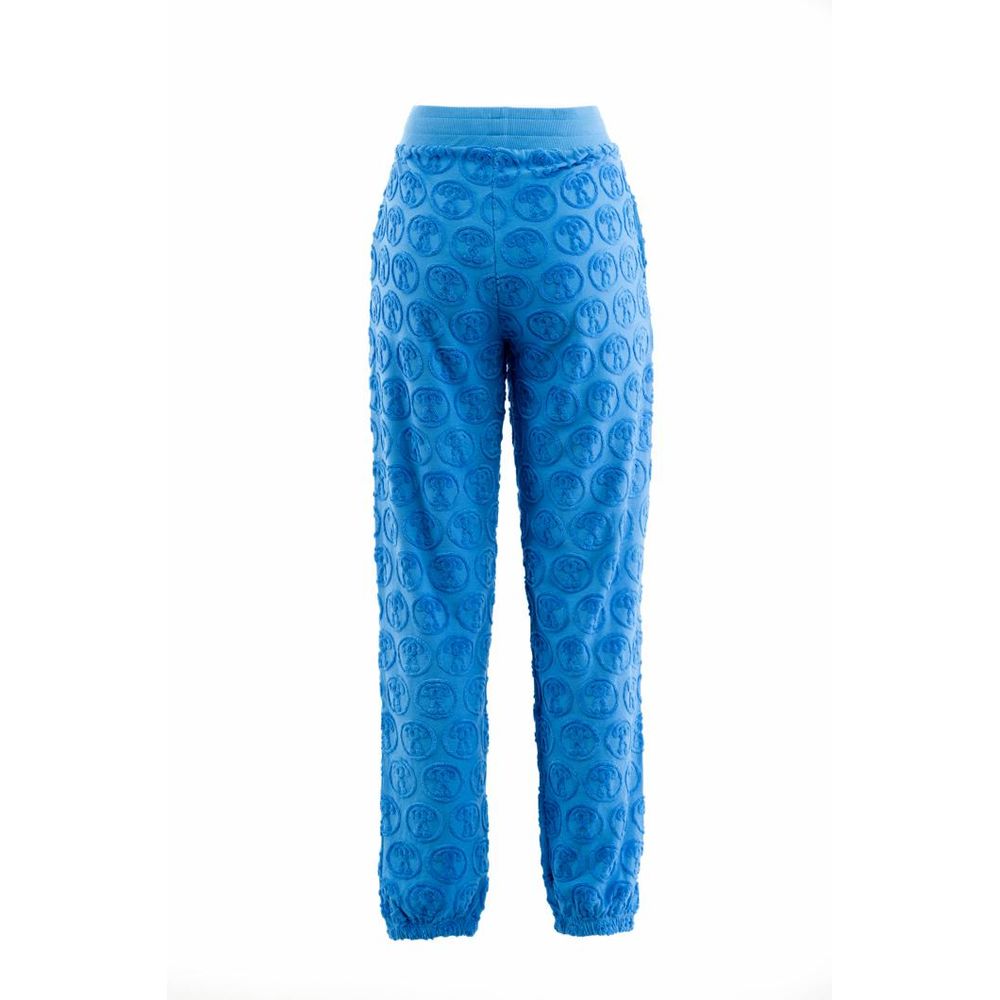 Moschino Blue Cotton Casual Pants - Luxe Nova