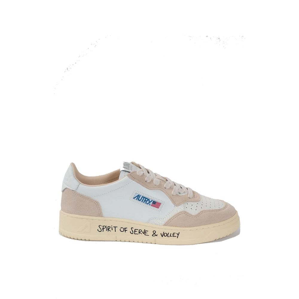 Autry White Goatskin Low Top Sneakers - Luxe Nova
