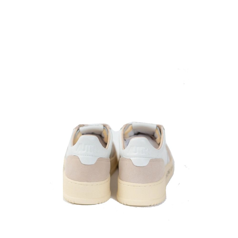 Autry White Goatskin Low Top Sneakers - Luxe Nova