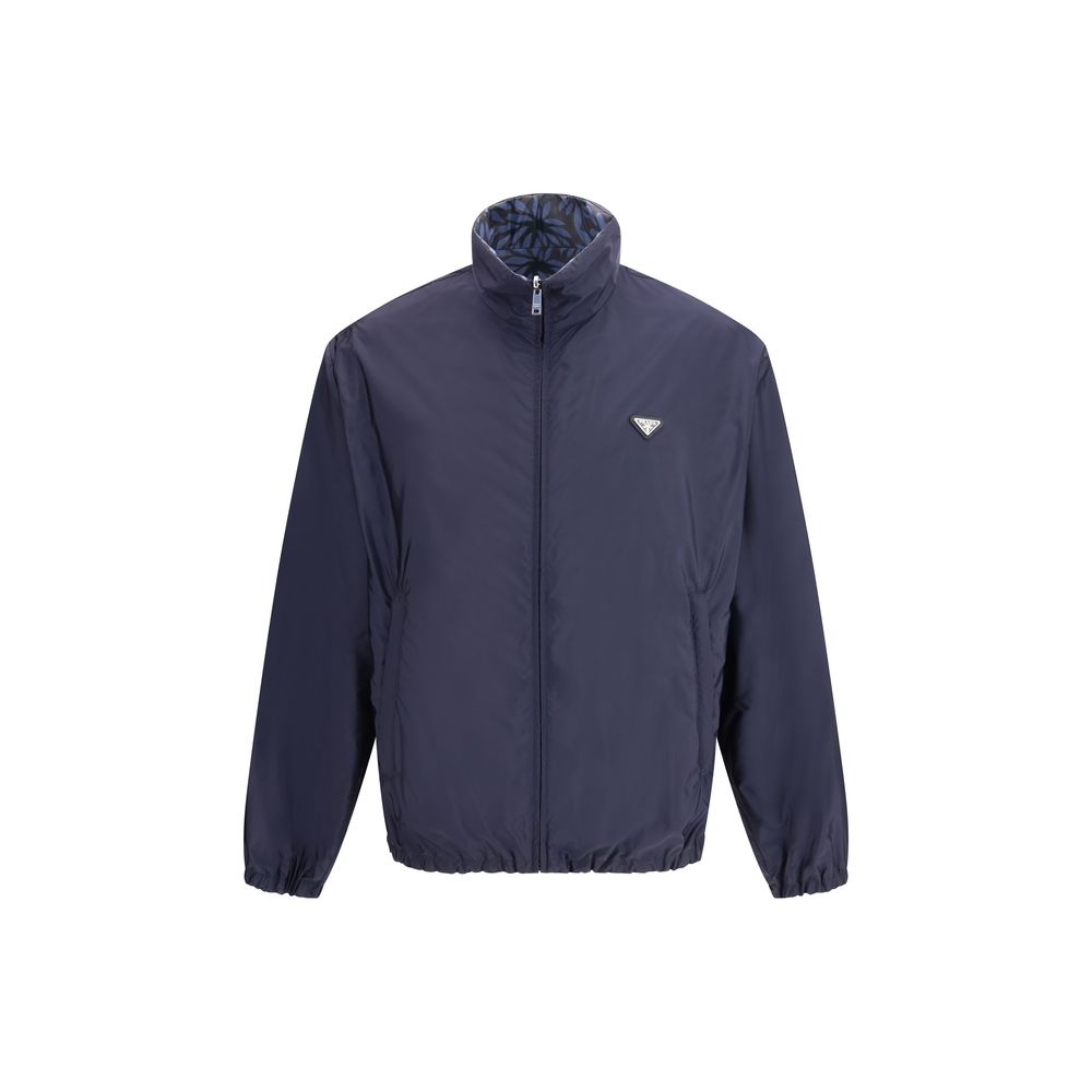 Prada Blue Recycled Polyamide Shell Jacket - Luxe Nova
