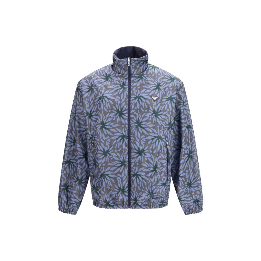 Prada Blue Recycled Polyamide Shell Jacket - Luxe Nova