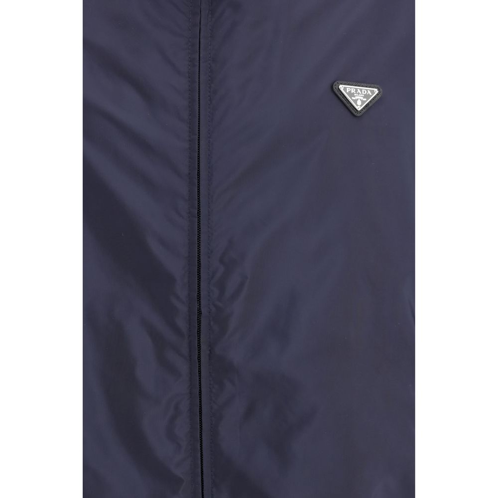 Prada Blue Recycled Polyamide Shell Jacket - Luxe Nova