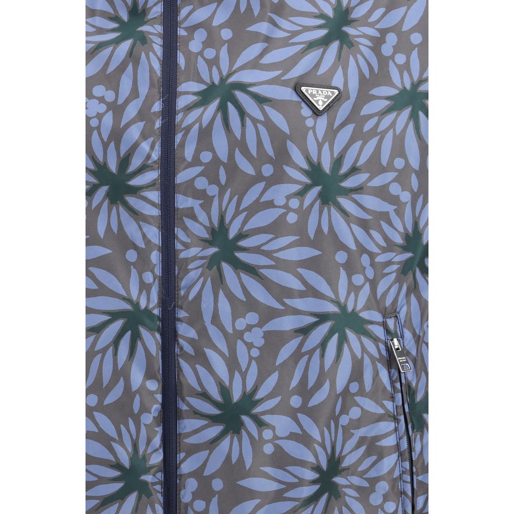 Prada Blue Recycled Polyamide Shell Jacket - Luxe Nova
