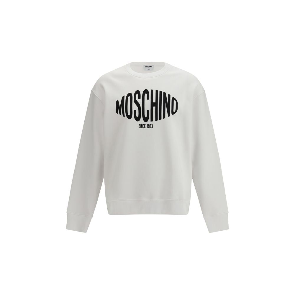 Moschino White Cotton Sweatshirt - Luxe Nova