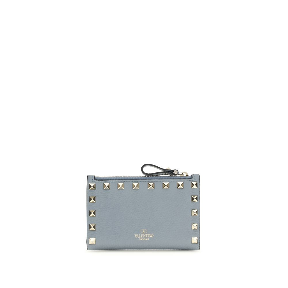 Valentino Garavani Blue Calf Leather Bos Taurus Wallet - Luxe Nova