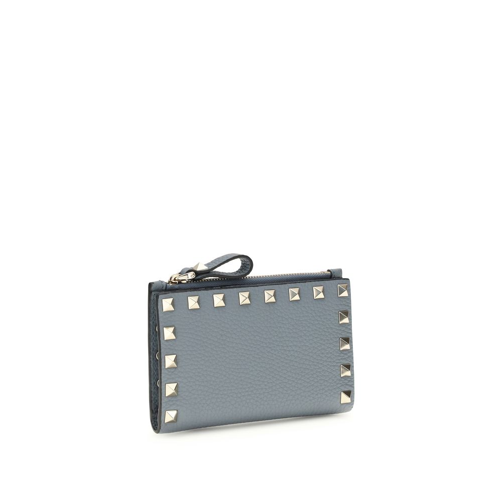 Valentino Garavani Blue Calf Leather Bos Taurus Wallet - Luxe Nova