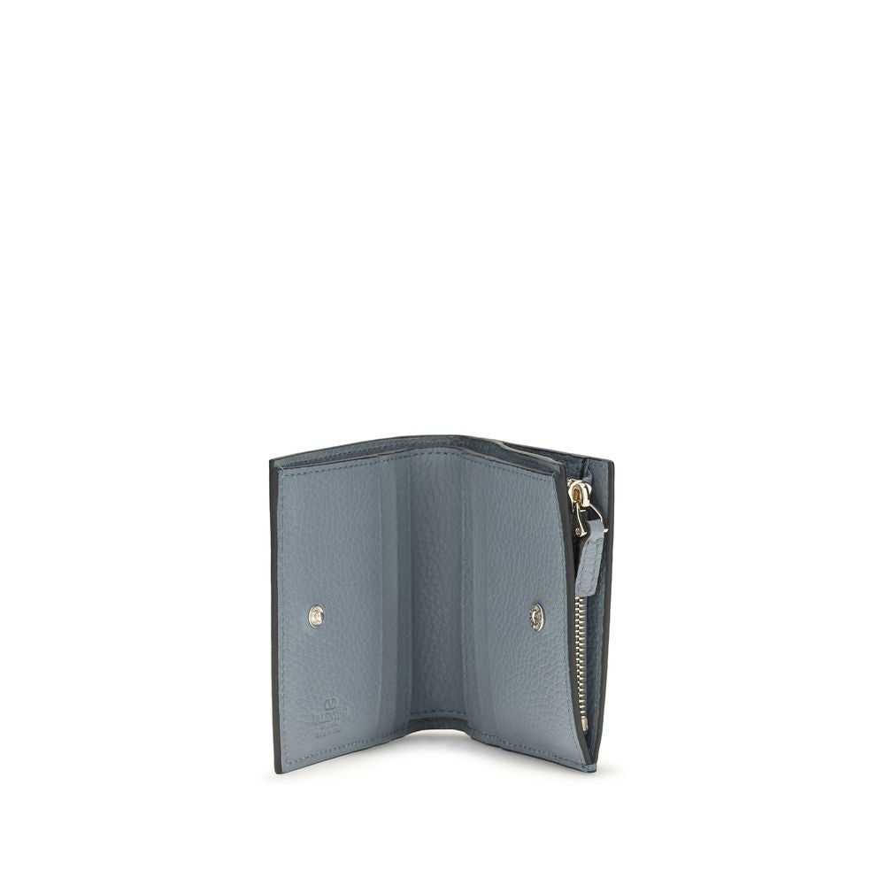 Valentino Garavani Blue Lamb Ovis Aries Aries Wallet - Luxe Nova