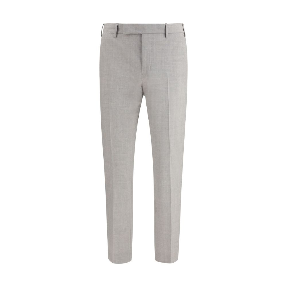 PT Torino Gray Fleece Wool Dress Pants - Luxe Nova