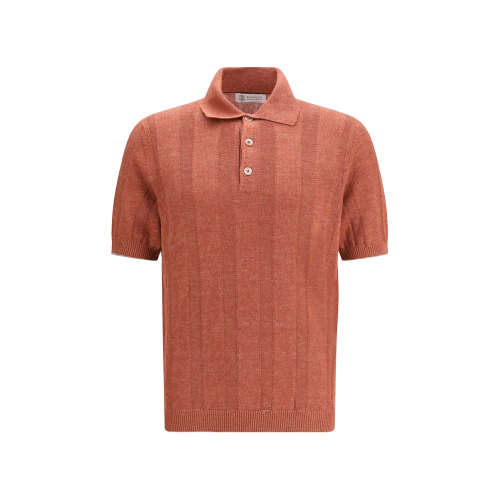 Brunello Cucinelli Orange Linen Sweater - Luxe Nova