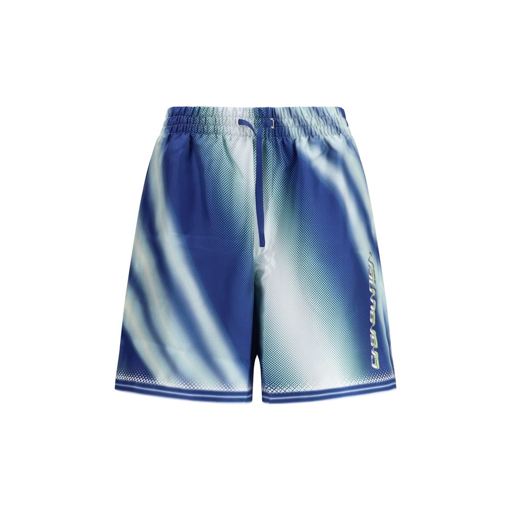 Casablanca Blue Silk Bermuda Shorts - Luxe Nova