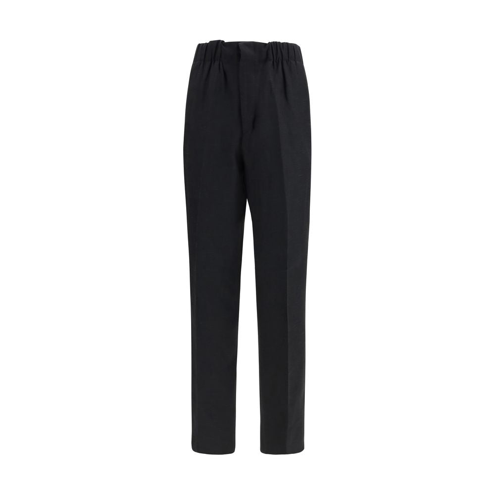 Laneus Black Viscose Casual Pants - Luxe Nova