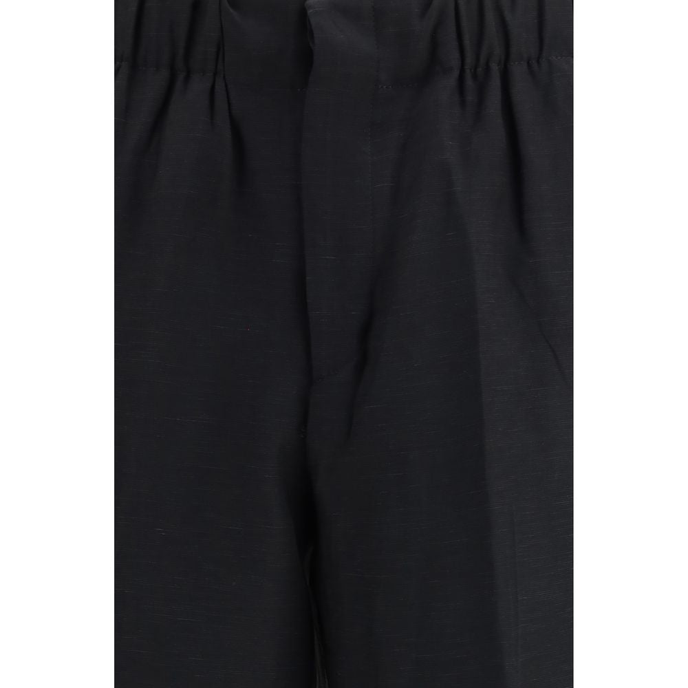 Laneus Black Viscose Casual Pants - Luxe Nova