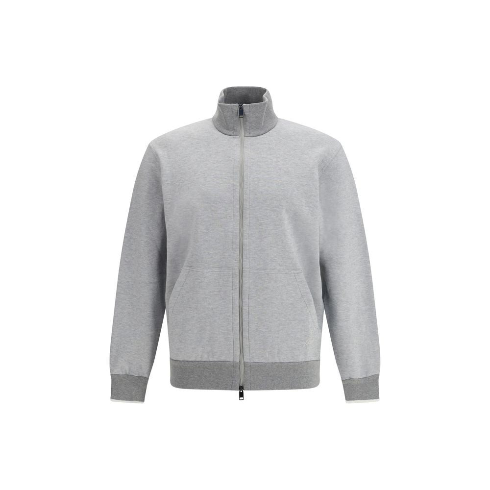Brioni Gray Cotton Sweatshirt - Luxe Nova