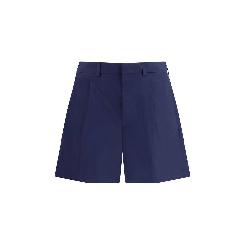 Prada Blue Cotton Bermuda Shorts - Luxe Nova