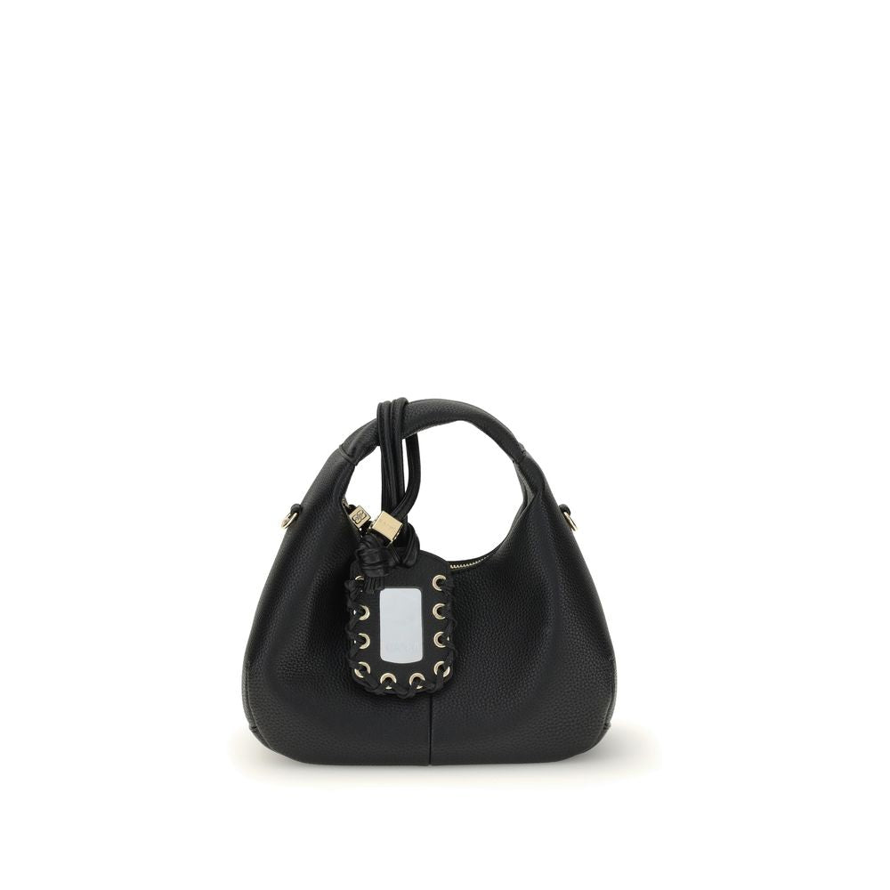 Ganni Black Recycled Polyester Handbag - Luxe Nova