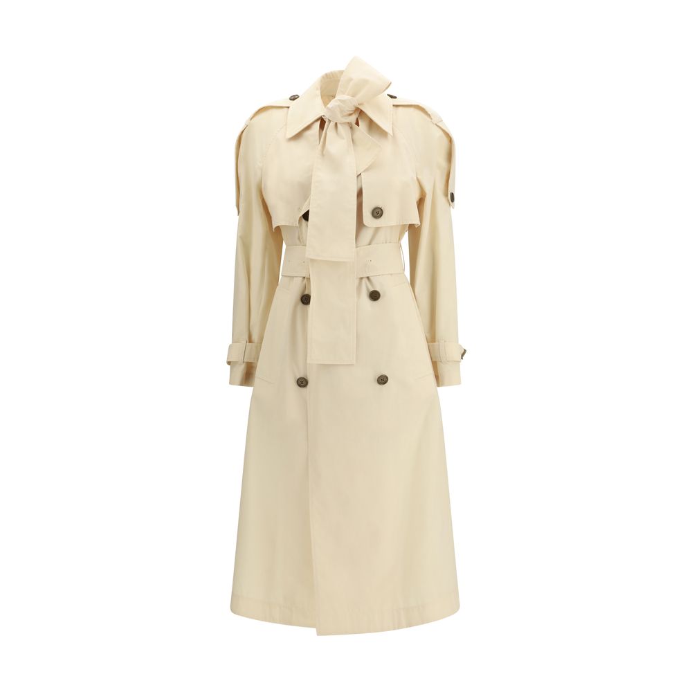 Burberry Beige Polyester Trench Coat - Luxe Nova