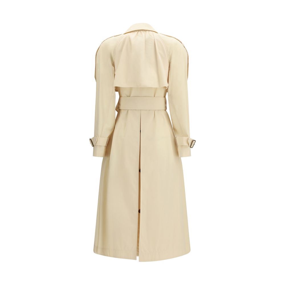 Burberry Beige Polyester Trench Coat - Luxe Nova