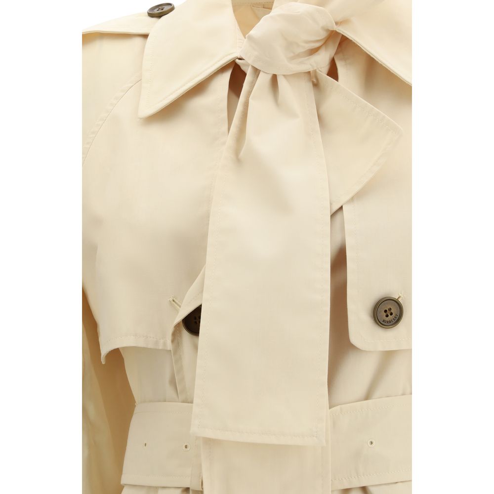 Burberry Beige Polyester Trench Coat - Luxe Nova