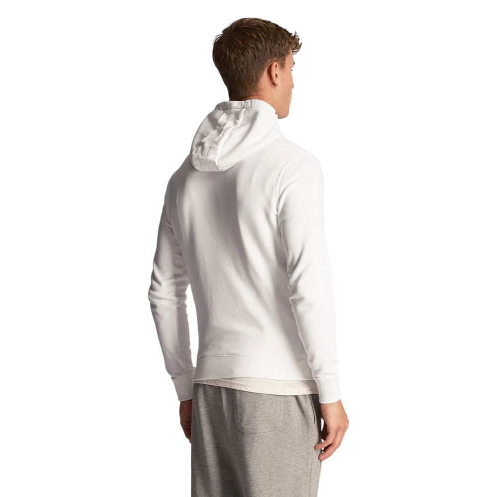 Lyle & Scott White Cotton Hoodie