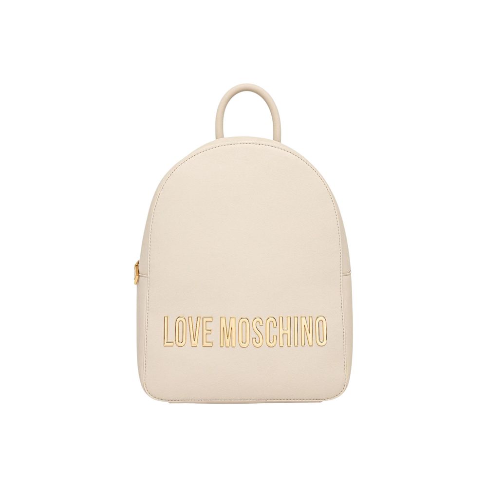 Love Moschino Beige Polyethylene Backpack - Luxe Nova