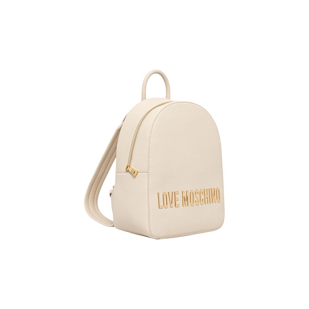Love Moschino Beige Polyethylene Backpack - Luxe Nova