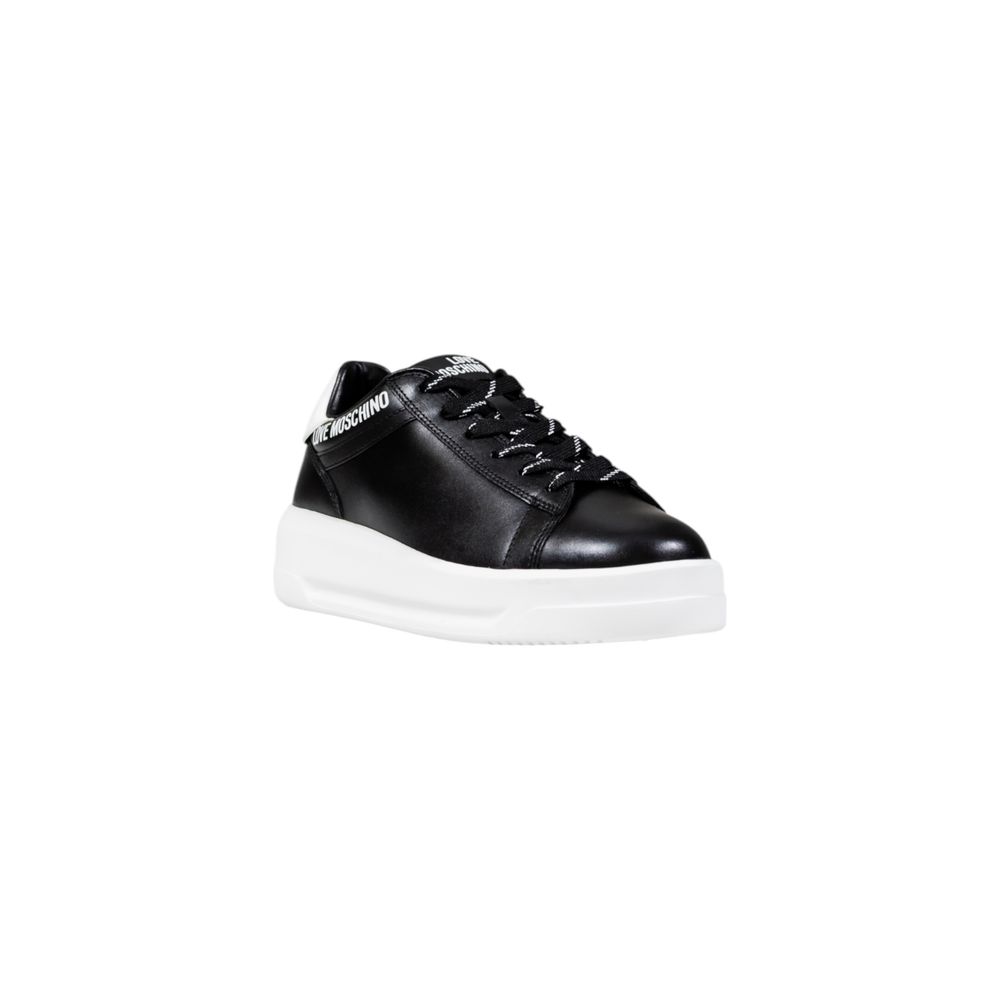 Love Moschino Black And White Synthetic Chunky Sneakers - Luxe Nova