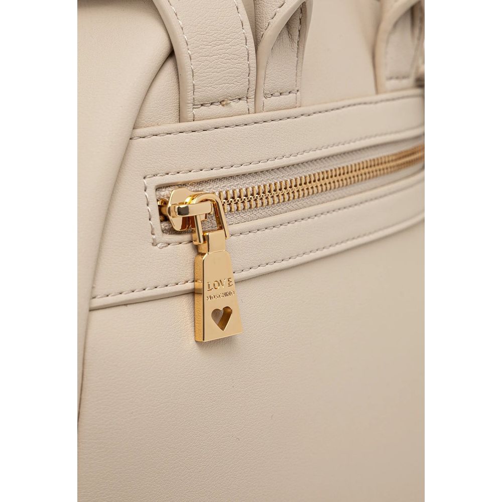 Love Moschino Beige Polyethylene Backpack - Luxe Nova