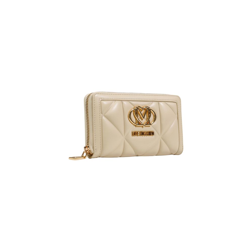 Love Moschino Cream Artificial Leather Wallet - Luxe Nova