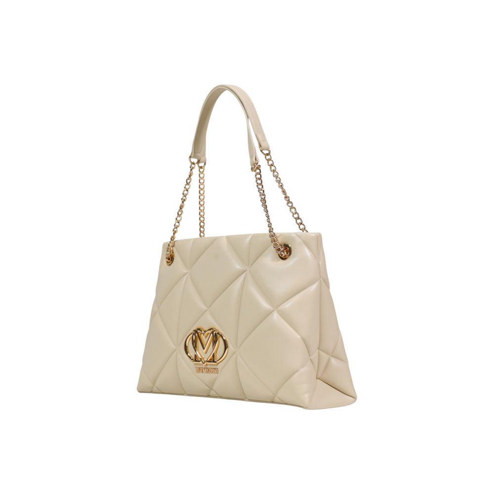 Love Moschino Beige Artificial Leather Handbag - Luxe Nova