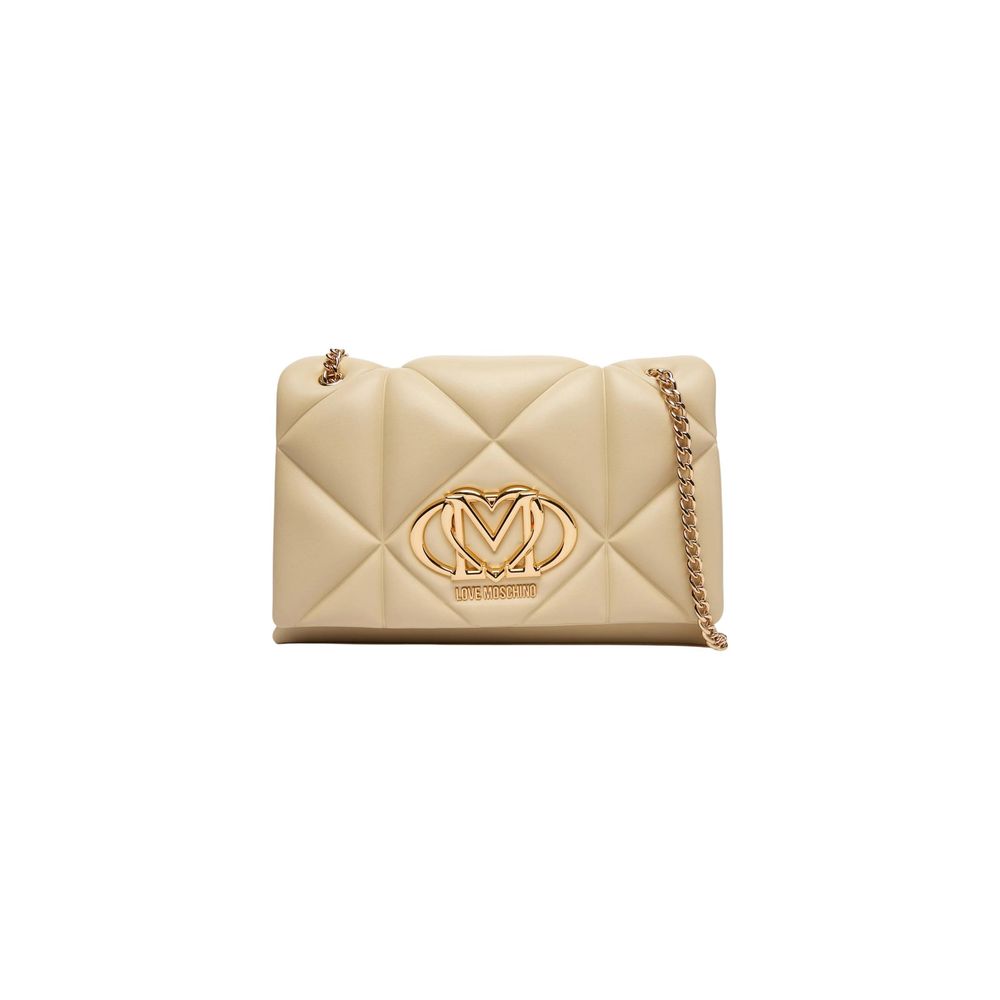 Love Moschino Beige Artificial Leather Handbag - Luxe Nova