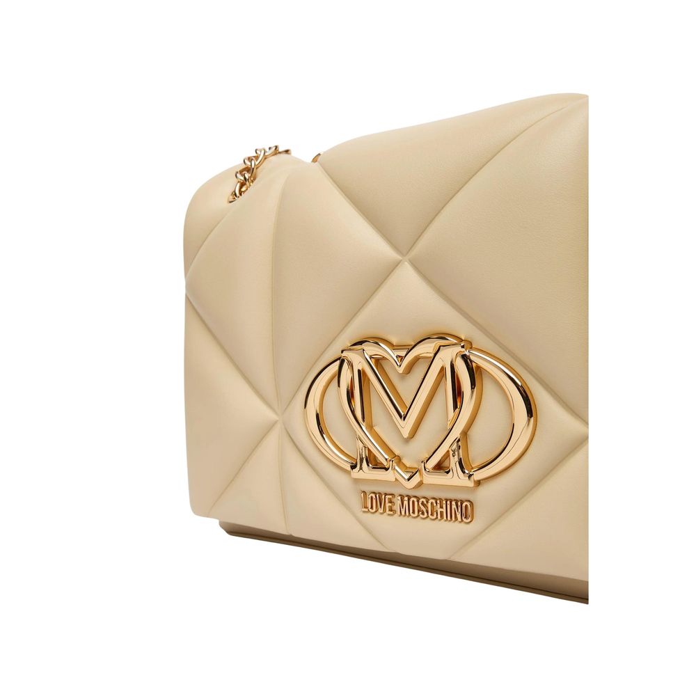 Love Moschino Beige Artificial Leather Handbag - Luxe Nova