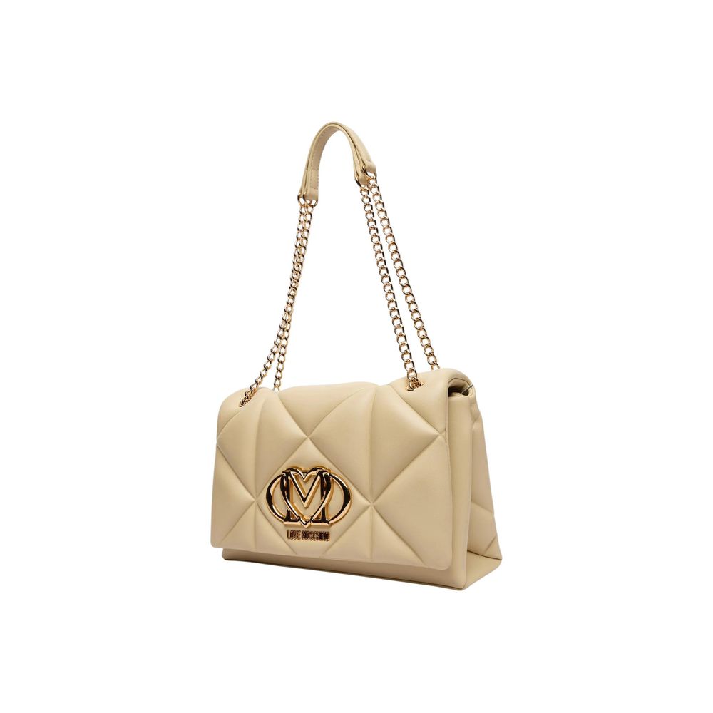 Love Moschino Beige Artificial Leather Handbag - Luxe Nova