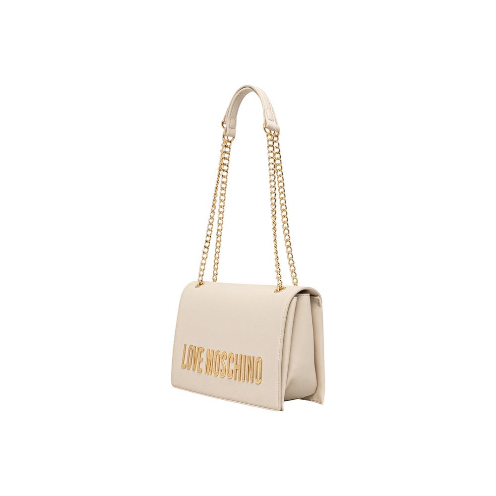 Love Moschino Beige Polyethylene Handbag - Luxe Nova