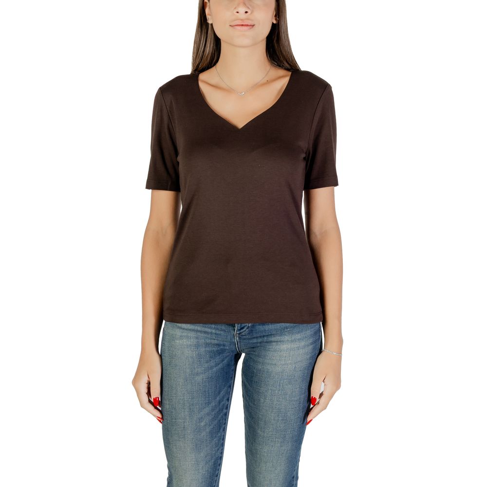 Street One Brown Cotton T-Shirt - Luxe Nova
