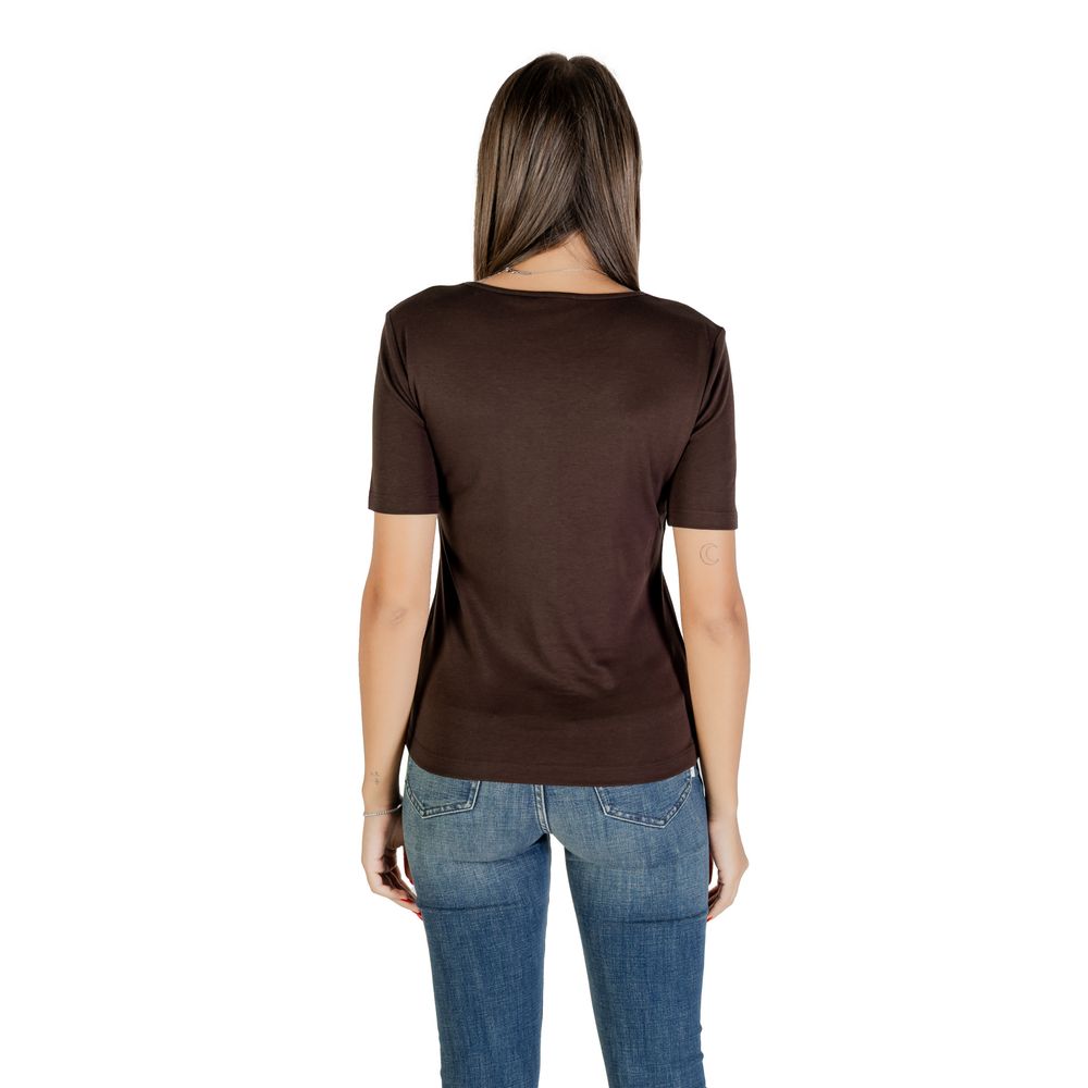 Street One Brown Cotton T-Shirt - Luxe Nova