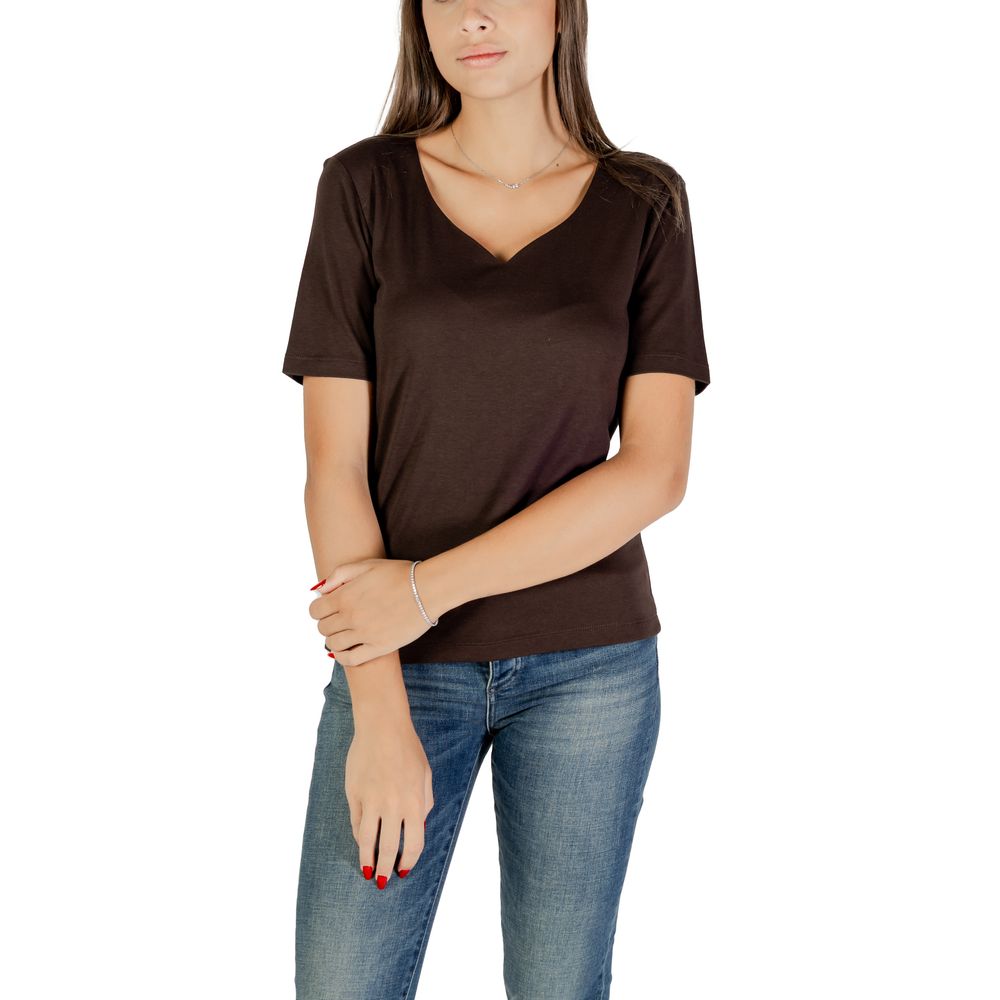 Street One Brown Cotton T-Shirt - Luxe Nova