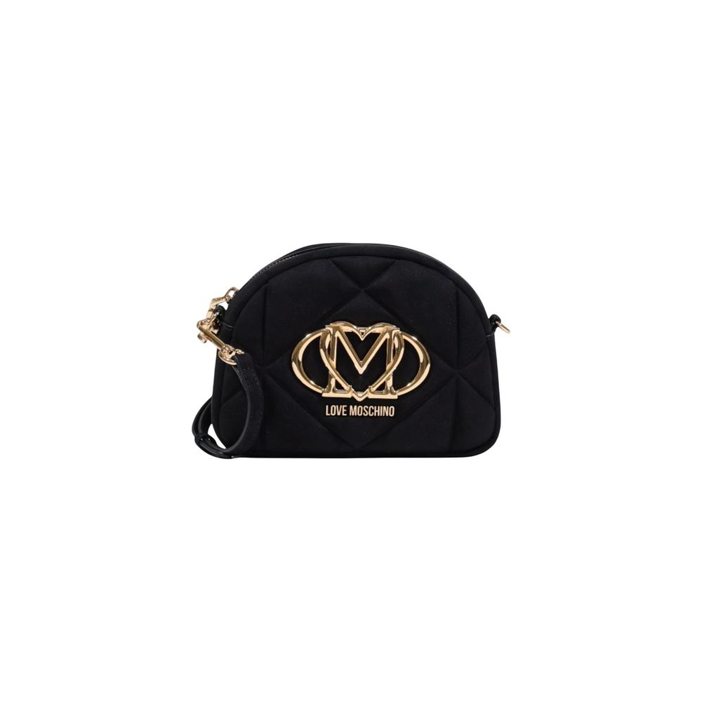 Love Moschino Black Suede Leather Handbag - Luxe Nova