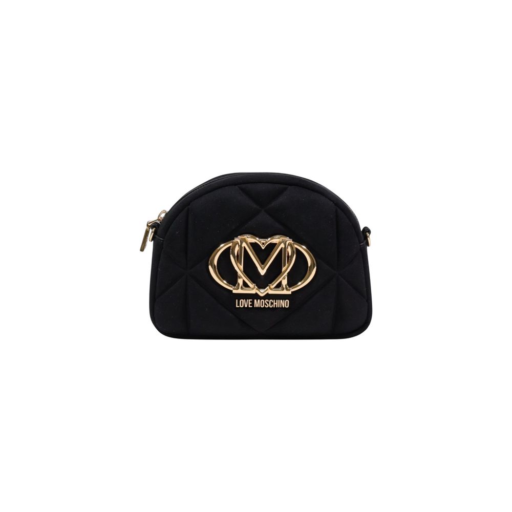 Love Moschino Black Suede Leather Handbag - Luxe Nova