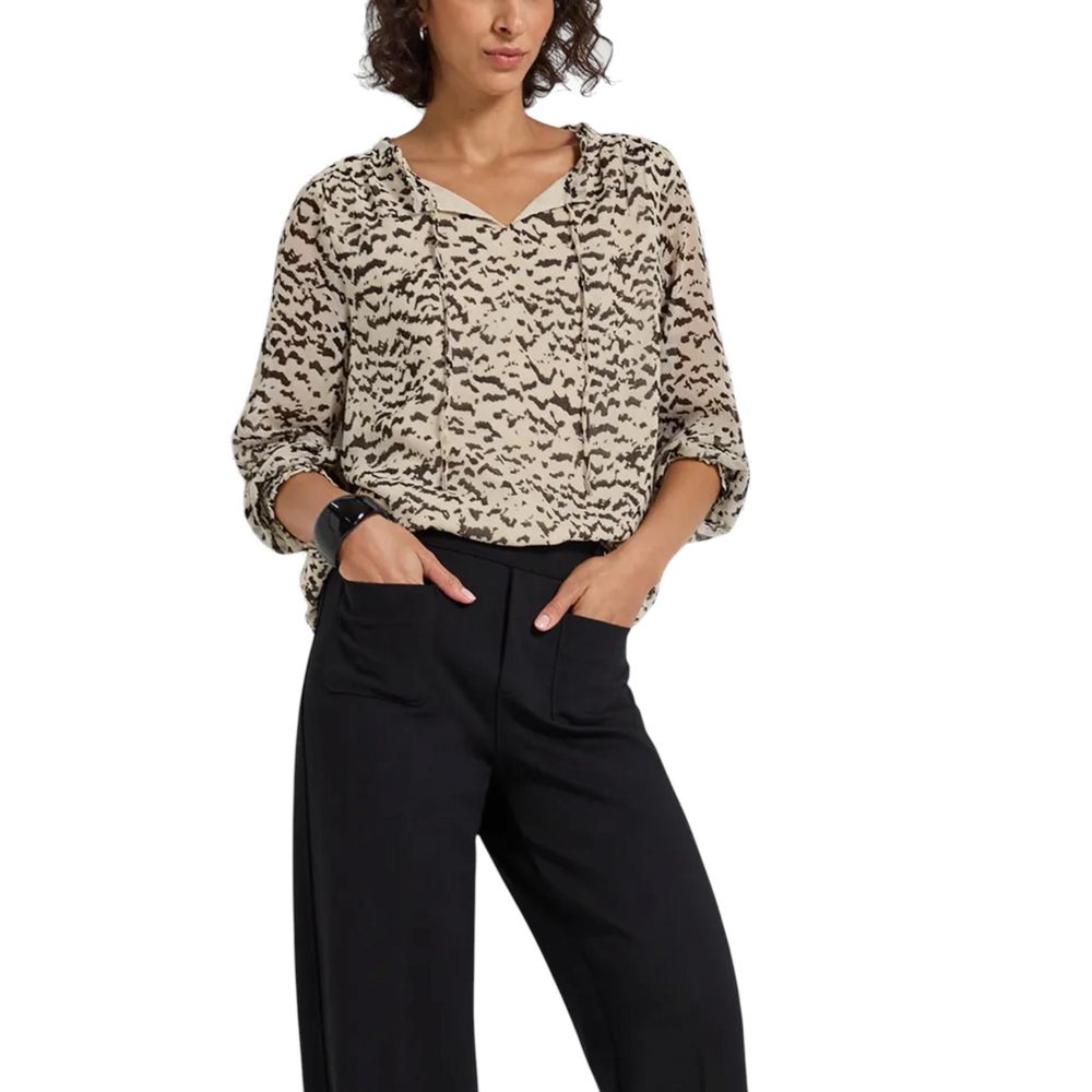 Street One Beige Polyester Blouse - Luxe Nova