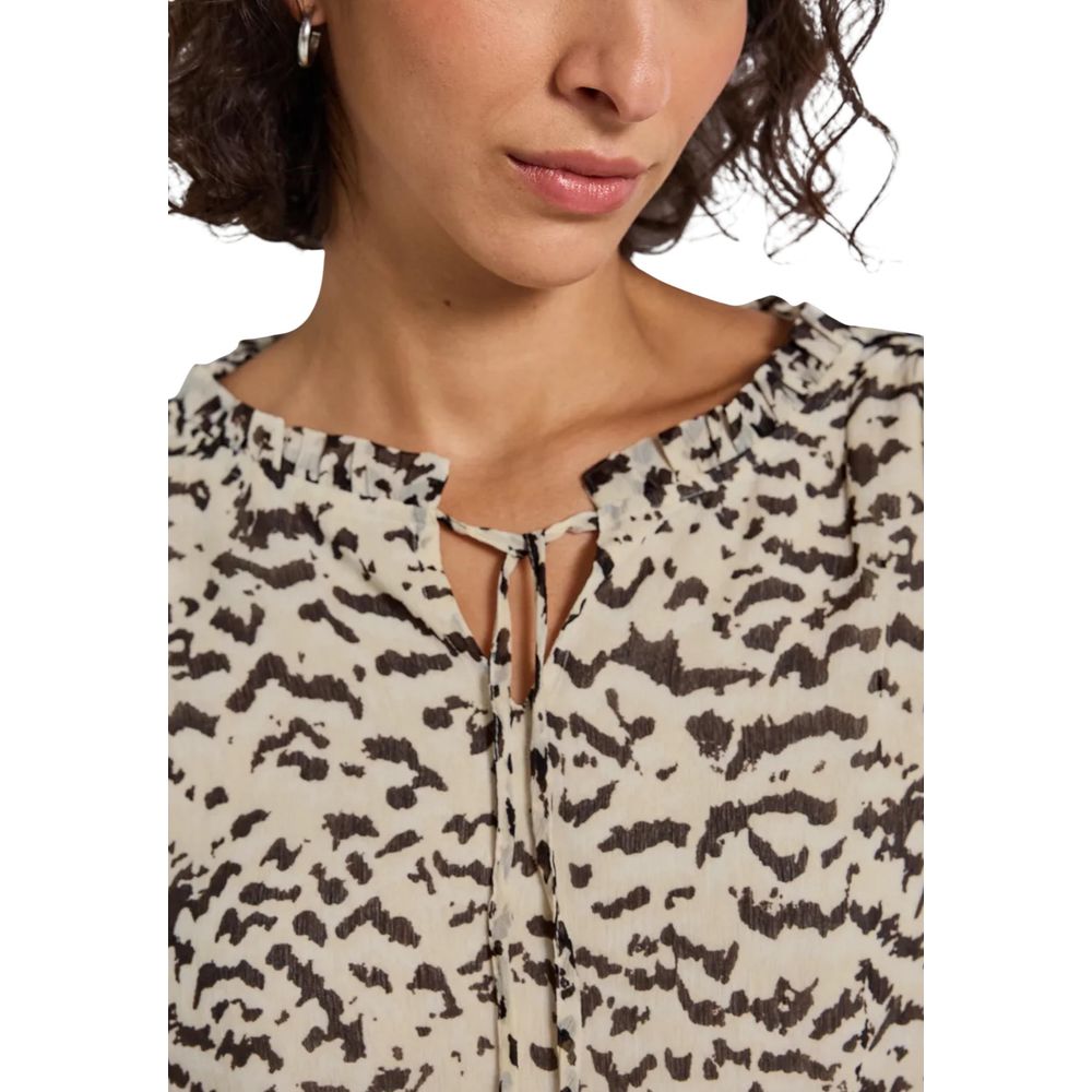 Street One Beige Polyester Blouse - Luxe Nova