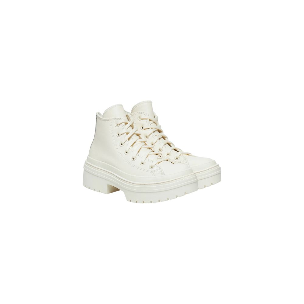 Converse White Recycled Leather High Heel Pumps - Luxe Nova