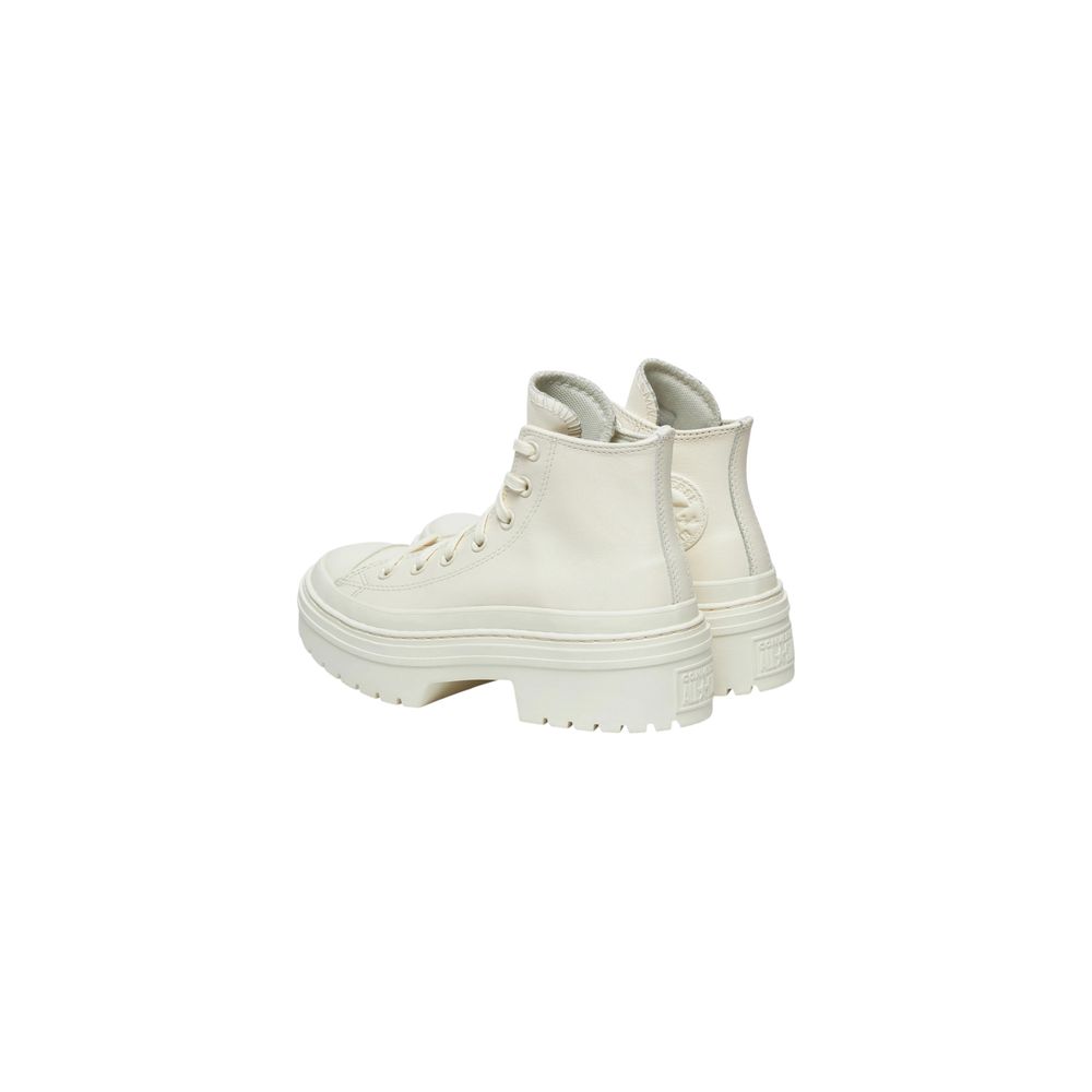 Converse White Recycled Leather High Heel Pumps - Luxe Nova