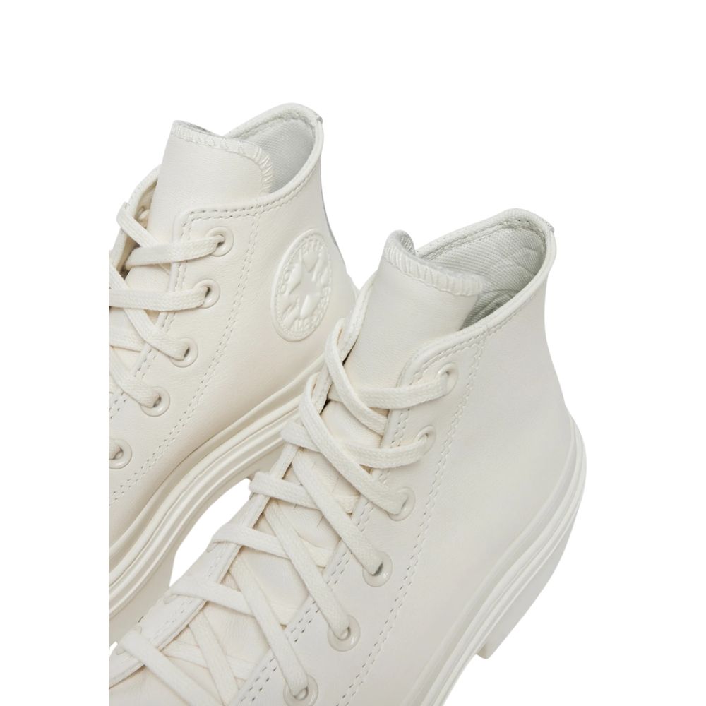 Converse White Recycled Leather High Heel Pumps - Luxe Nova