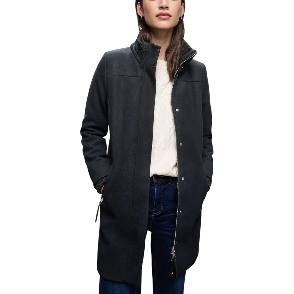 Street One Blue Polyester Coat - Luxe Nova