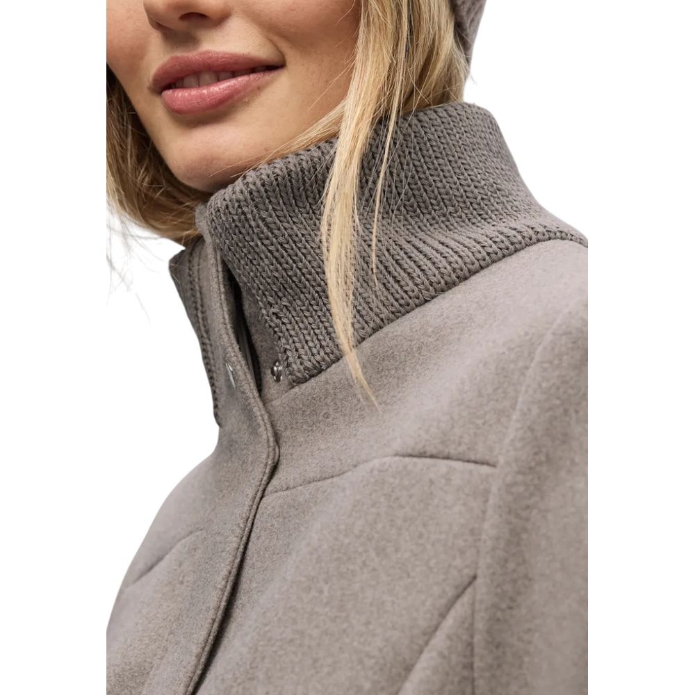 Street One Gray Polyester Coat - Luxe Nova